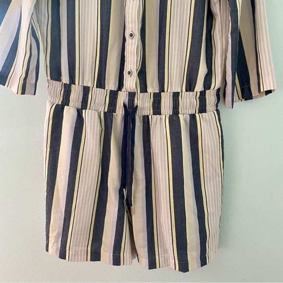 Travis Mathew LUCKY LOO TWILL TIE WAIST ROMPER navy size medium - Picture 3 of 16